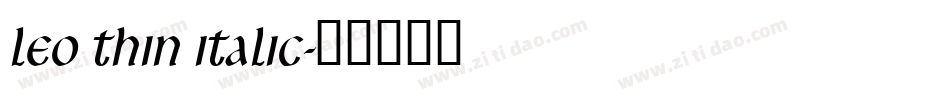 Leo Thin Italic字体转换